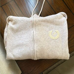 PINK Victoria’s Secret Beige Hoodie with Embroidered Logo